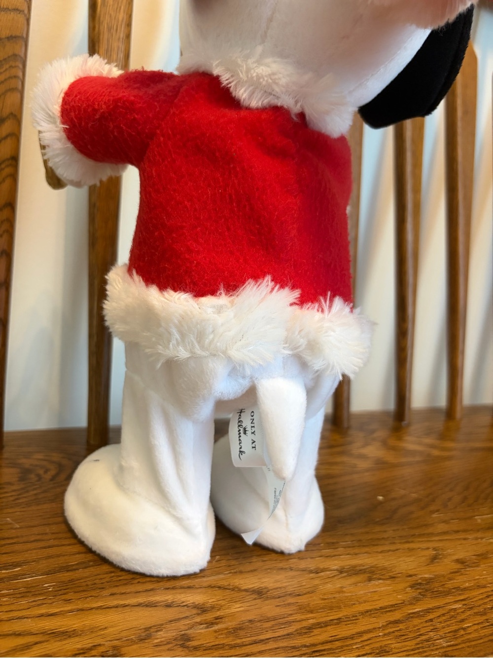 Hallmark Peanuts Animated Snoopy Bell Ringer Christmas Plush 14" Santa Suit - Picture 3 of 5